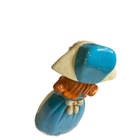 Vintage Napco Japan Papier Mache Pilgrim Girl Figurine M-8228 6" - Picture 6 of 7